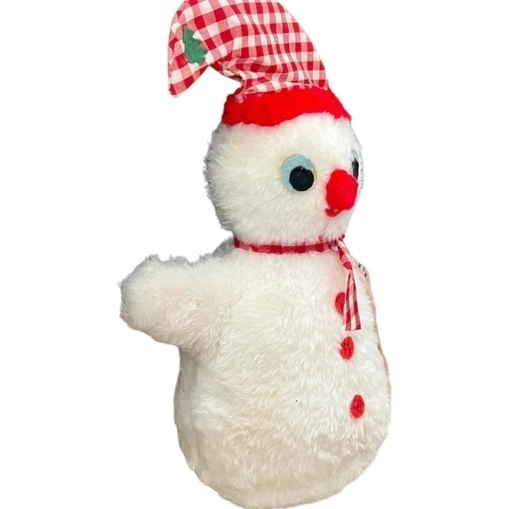 Rare Vintage Mary Meyer Musical Snowman Plush Stuffed Toy Wind Up Christmas 14”